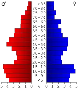 Bevolkingspiramide Caribou County