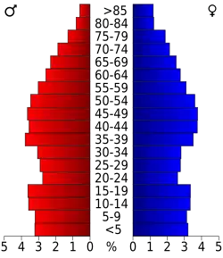 Bevolkingspiramide Carroll County