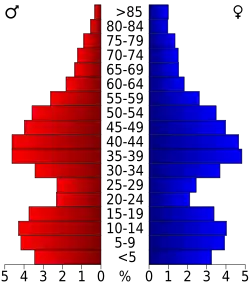 Bevolkingspiramide Carroll County