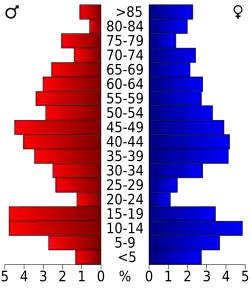 Bevolkingspiramide Carter County