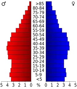 Bevolkingspiramide Catawba County