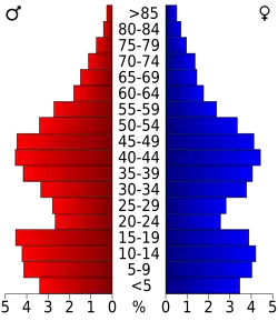 Bevolkingspiramide Chambers County