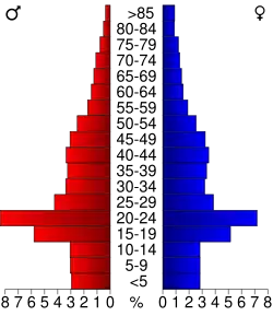 Bevolkingspiramide Champaign County