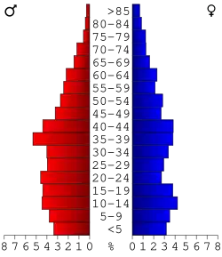 Bevolkingspiramide Charlton County