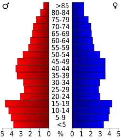 Bevolkingspiramide Chaves County