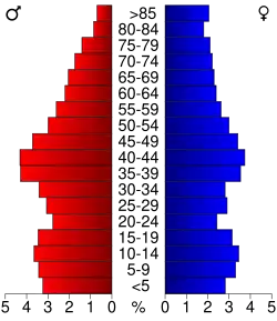Bevolkingspiramide Christian County