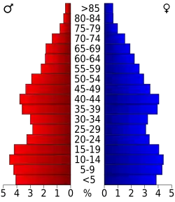 Bevolkingspiramide Cibola County