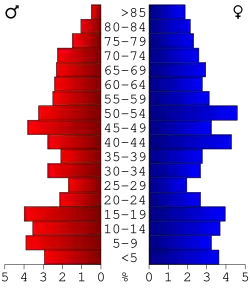 Bevolkingspiramide Clay County