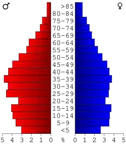 Bevolkingspiramide Clay County