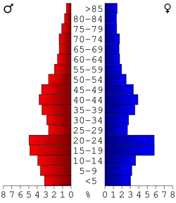 Bevolkingspiramide Clay County