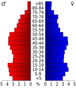 Bevolkingspiramide Clay County