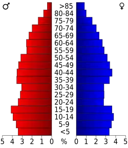 Bevolkingspiramide Cochise County