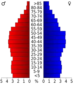 Bevolkingspiramide Cocke County