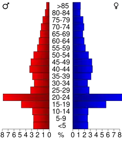 Bevolkingspiramide Coles County