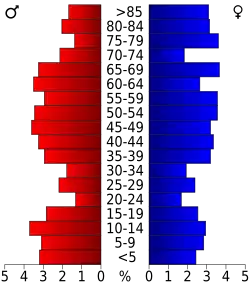 Bevolkingspiramide Comanche County