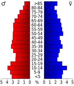 Bevolkingspiramide Comanche County