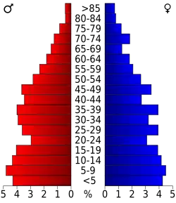 Bevolkingspiramide Dallam County