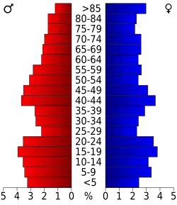 Bevolkingspiramide Dickey County