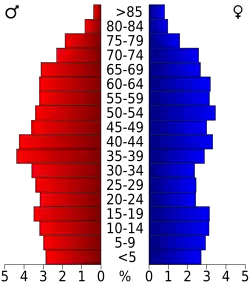 Bevolkingspiramide Dixie County