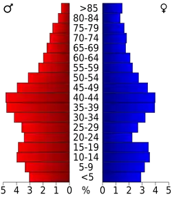 Bevolkingspiramide Dodge County