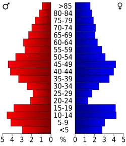 Bevolkingspiramide Dunn County