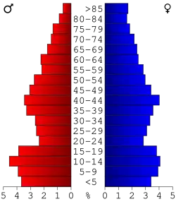 Bevolkingspiramide Early County
