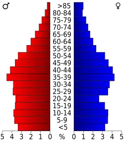 Bevolkingspiramide Elmore County