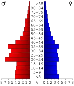 Bevolkingspiramide Elmore County