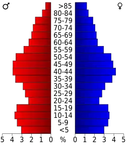 Bevolkingspiramide Erie County
