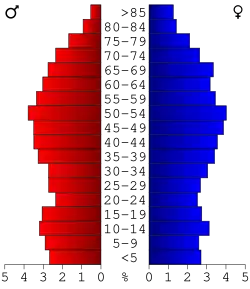 Bevolkingspiramide Fannin County