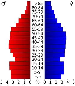Bevolkingspiramide Fentress County
