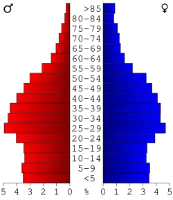 Bevolkingspiramide Fulton County