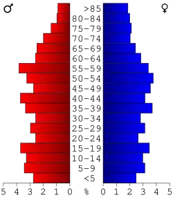 Bevolkingspiramide Gallatin County
