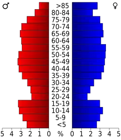 Bevolkingspiramide Gillespie County