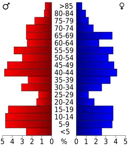 Bevolkingspiramide Golden Valley County