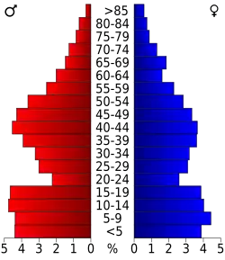 Bevolkingspiramide Greenlee County