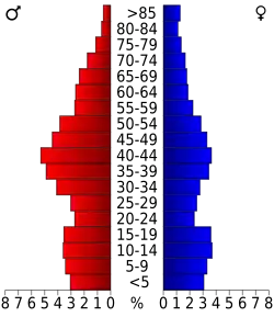 Bevolkingspiramide Grimes County