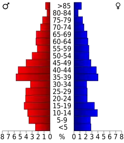 Bevolkingspiramide Guadalupe County