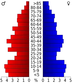 Bevolkingspiramide Hanson County