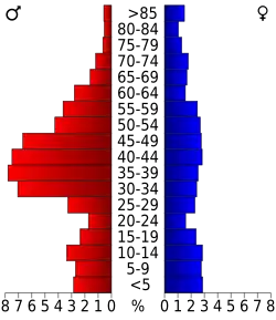 Bevolkingspiramide Hartley County