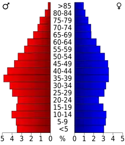 Bevolkingspiramide Hickman County
