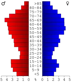 Bevolkingspiramide Hickory County