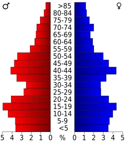 Bevolkingspiramide Hill County