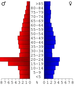 Bevolkingspiramide Houghton County