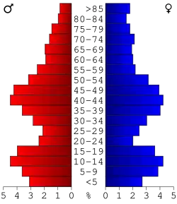 Bevolkingspiramide Houston County