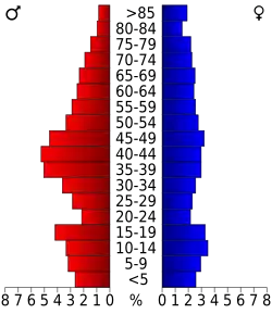 Bevolkingspiramide Houston County