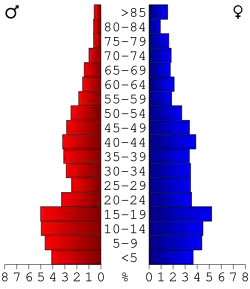 Bevolkingspiramide Humphreys County