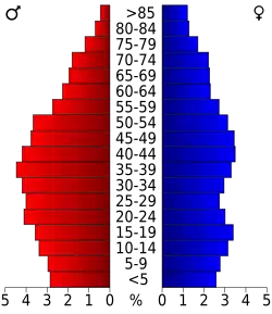 Bevolkingspiramide Huntingdon County