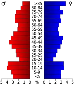 Bevolkingspiramide Hutchinson County