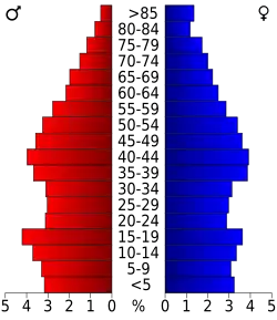 Bevolkingspiramide Independence County